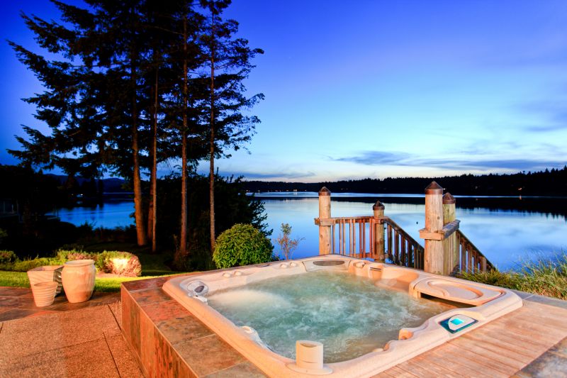 Hot Tub with Custom Decking